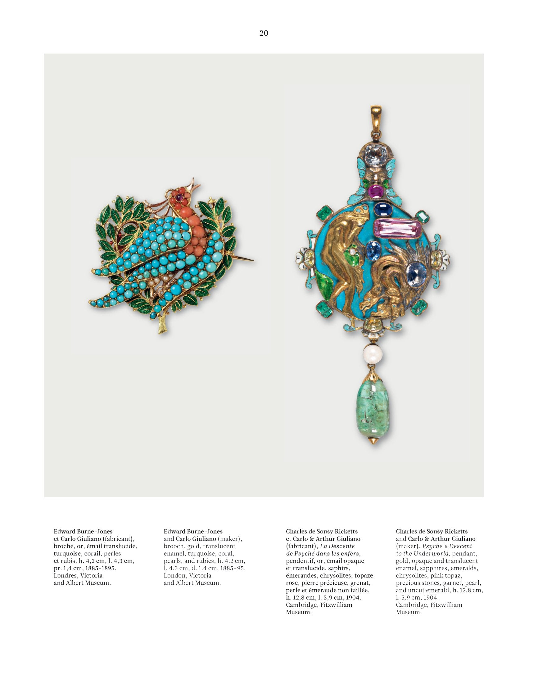 Broche Art Nouveau Française - Perle De Culture Et émeraude - Or 18 Carats - Occasion